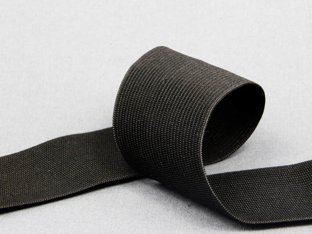 картинка Тесьма эластичная вязаная (стандарт) 50 мм черная к2922 АО «Лента»